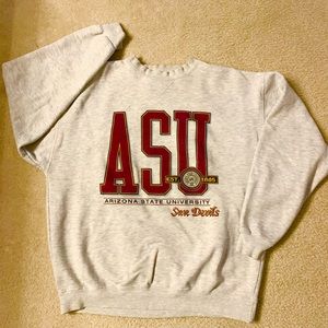 ASU Vintage Arizona State University Crewneck Light Grey Size XL
